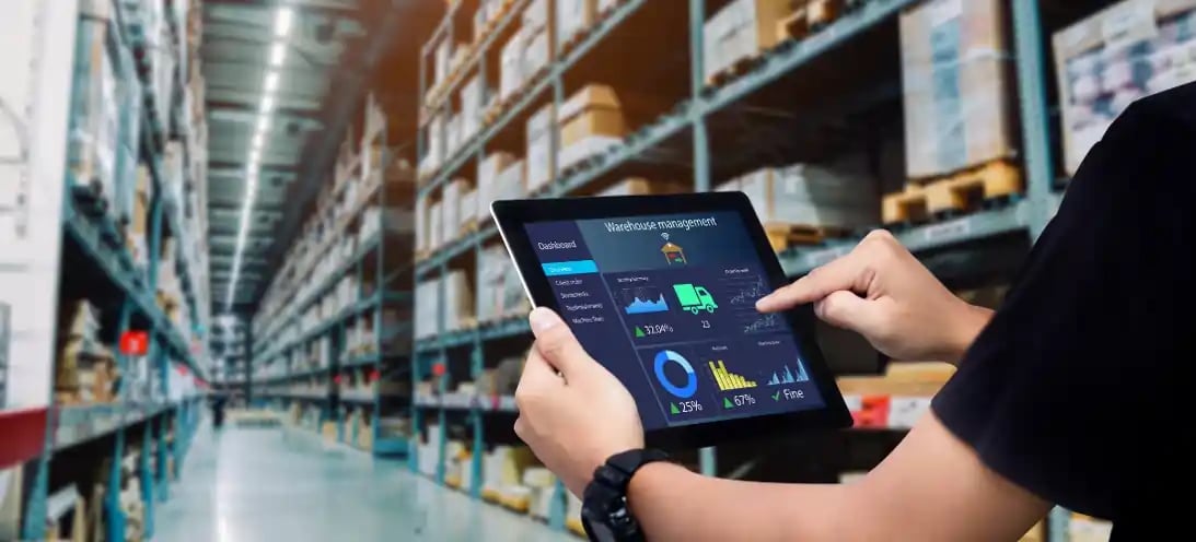 Modern inventory management in a warehouse